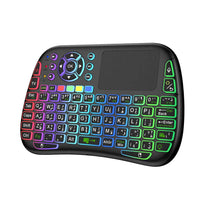 Porodo Universal Wireless Keyboard & Mouse with RGB Lighting – Bluetooth, 2.4GHz Connectivity, Integrated Mousepad, Rechargeable Battery, Dual Language Layout
