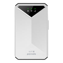 Porodo Portable MiFi 3G/4G Router CAT4 V2 – High-Speed 4G LTE with 2100mAh Battery, WiFi 6, and Secure Encryption