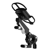 Porodo 360° Rotatable Bike Phone Mount - Secure, Universal Fit, Shock-Absorbent Design - Black