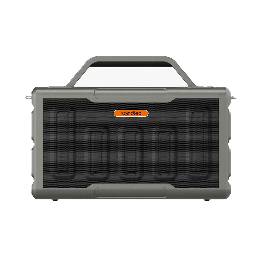 A Photo Of Porodo Soundtec Surge 2.2 Channel Party Speaker – Powerful Black Bluetooth Speaker with RGB Lighting