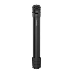A Photo Of Porodo Ultra-Light Aluminum Tripod - Black | Portable, Durable, 360° Rotation, 10kg Load Capacity