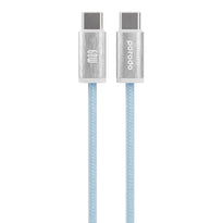 Porodo Woven 60W Type-C to Type-C Cable – 1.2M, Fast Charging & Data Transfer, Durable Woven Braided Cable, Blue