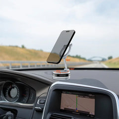 A Photo Of Porodo Multi-Surface Vacuum Suction Mount 360° Rotating Base - White