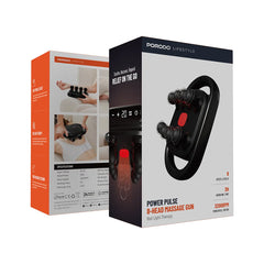 A Photo Of Porodo With 8 massage heads Type-C USB charge cable 1500mAh - Black