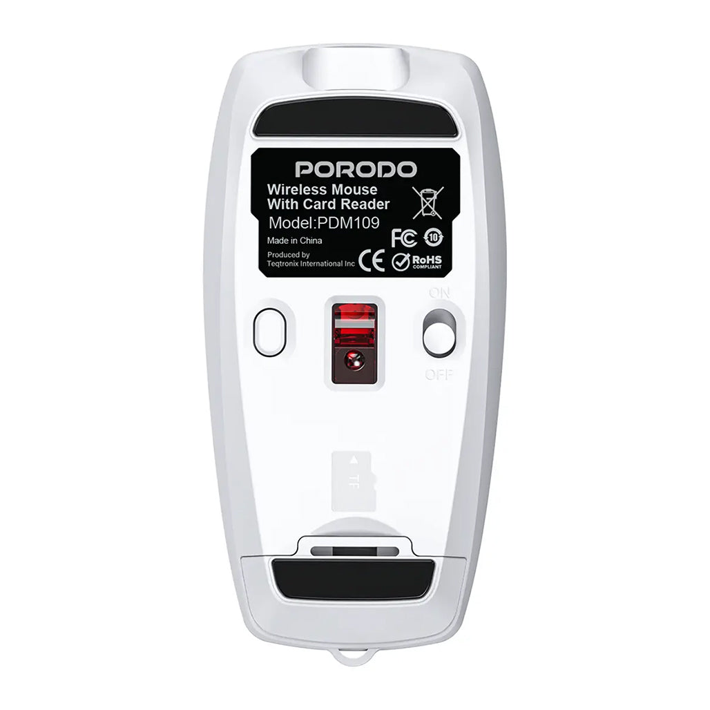 A Photo Of Porodo 1600DPI Wireless Mouse with Card Reader