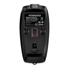 A Photo Of Porodo 1600DPI Wireless Mouse with Card Reader