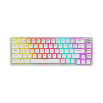 Porodo PDX223 - Gaming Pudding Keycaps Mechanical Keyboard - Transparent RGB, 67-Key Arabic & English Layout