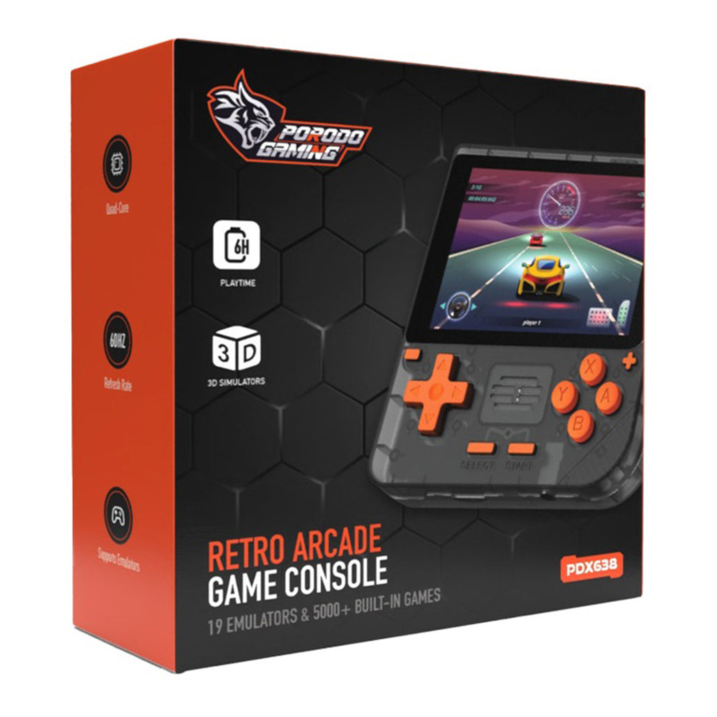 A Photo Of Porodo Gaming Retro Arcade Console - Portable Gaming with 5000+ Built-In Games