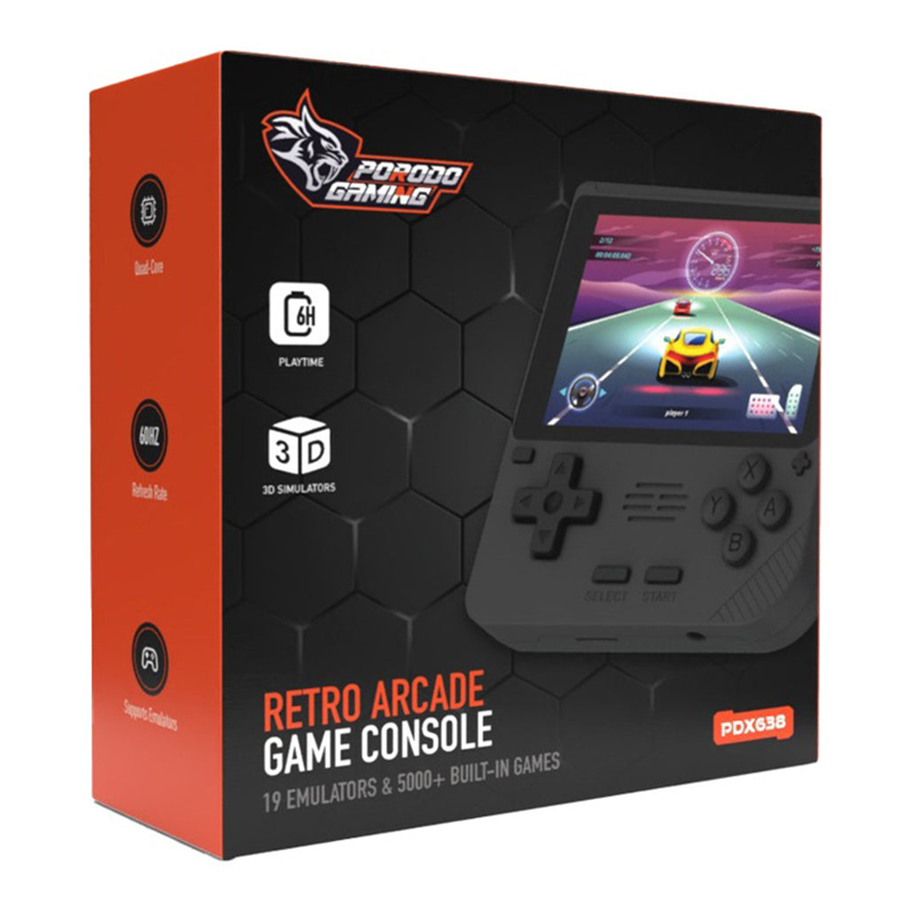 A Photo Of Porodo Gaming Retro Arcade Console - Portable Gaming with 5000+ Built-In Games