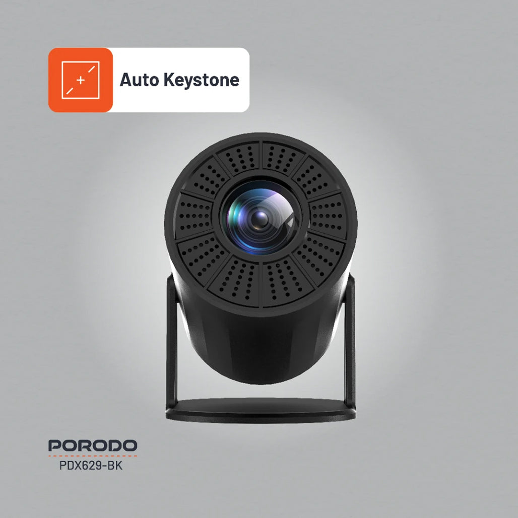 A Photo Of Porodo Gaming Projector with Wireless Controllers - Black | 130