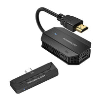 Powerology Wireless HDMI Type-C Adapter for Audio & Video Streaming – 50M Range, Low Latency – Black