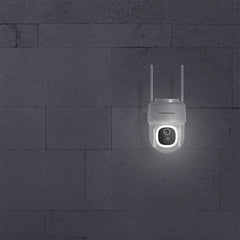 A Photo Of Powerology Built-In Solar Pan & Tilt Outdoor Camera – High-Resolution, Eco-Friendly Security Solution