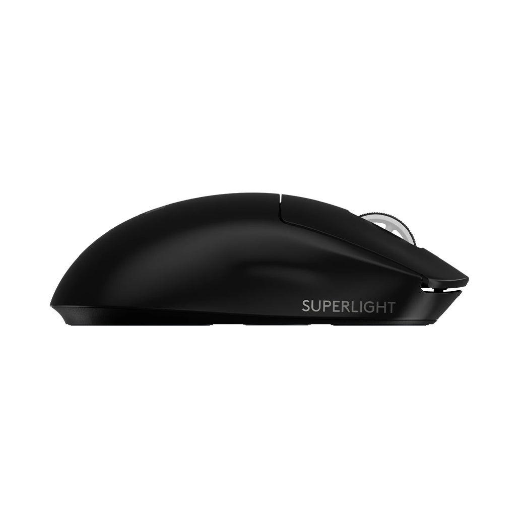A Photo Of Logitech PRO X SUPERLIGHT 2 LIGHTSPEED Wireless Gaming Mouse - Black - HERO 2 Sensor, 60g, Hybrid Lightforce Switches - 910-006630