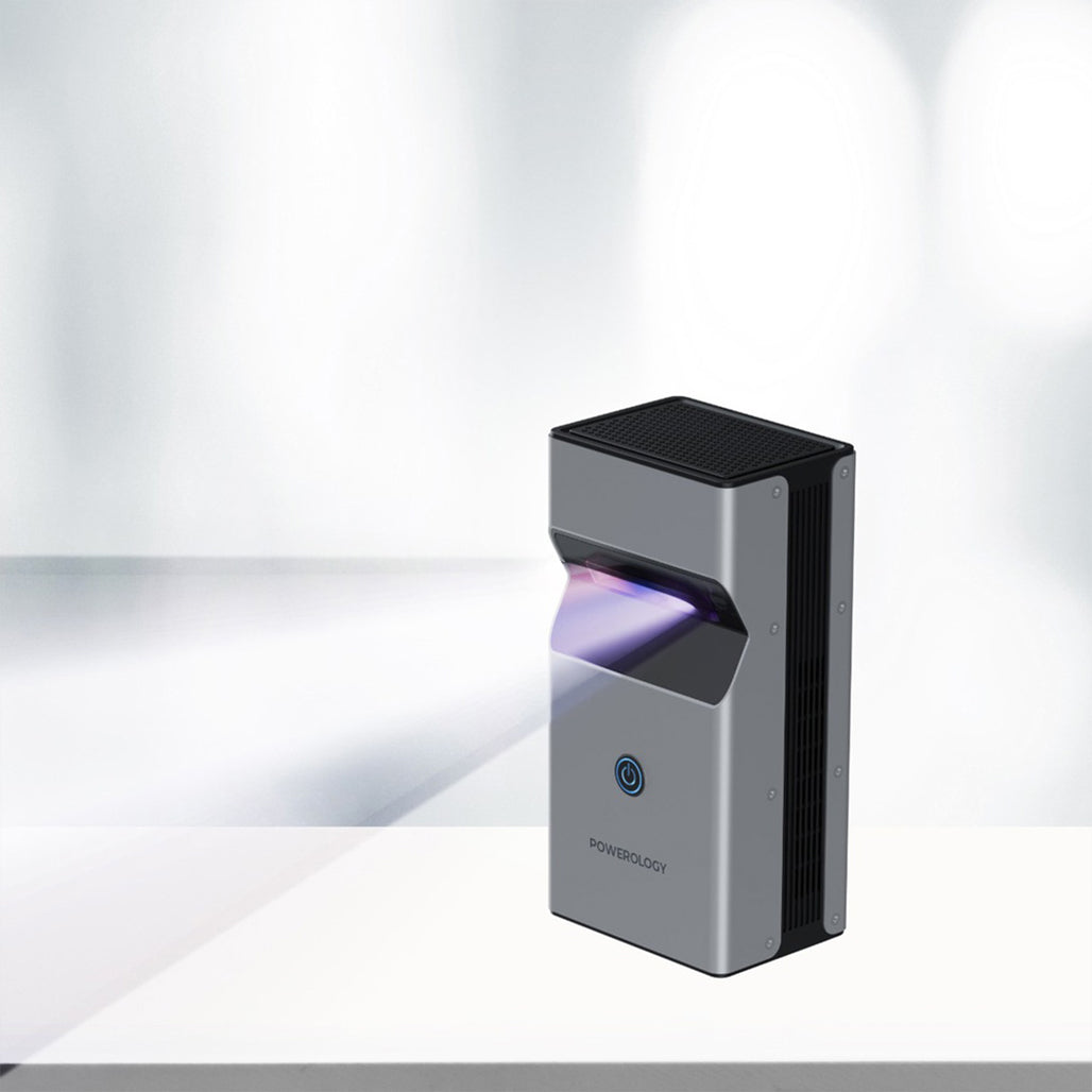 A Photo Of Powerology 4K Ultra Short Throw DLP Projector with Android 9.0, Dual WiFi, and 120-Inch Display