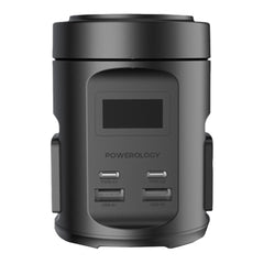 A Photo Of Powerology MagSafe Power Hub PD 65W with 2x Universal Sockets 2200W - Black