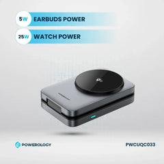 A Photo Of Powerology Qi2 Fast Charging Multi-Device Hub – Compact Wireless Charger for Apple Devices
