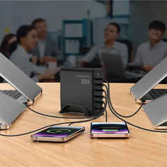 A Photo Of Powerology Volt-X GaN 300W Smart Desktop Charger - Black