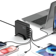 A Photo Of Powerology Volt-X GaN 300W Smart Desktop Charger - Black