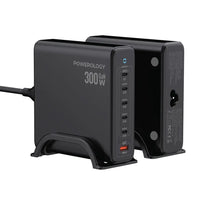 Powerology Volt-X GaN 300W Smart Desktop Charger - Black