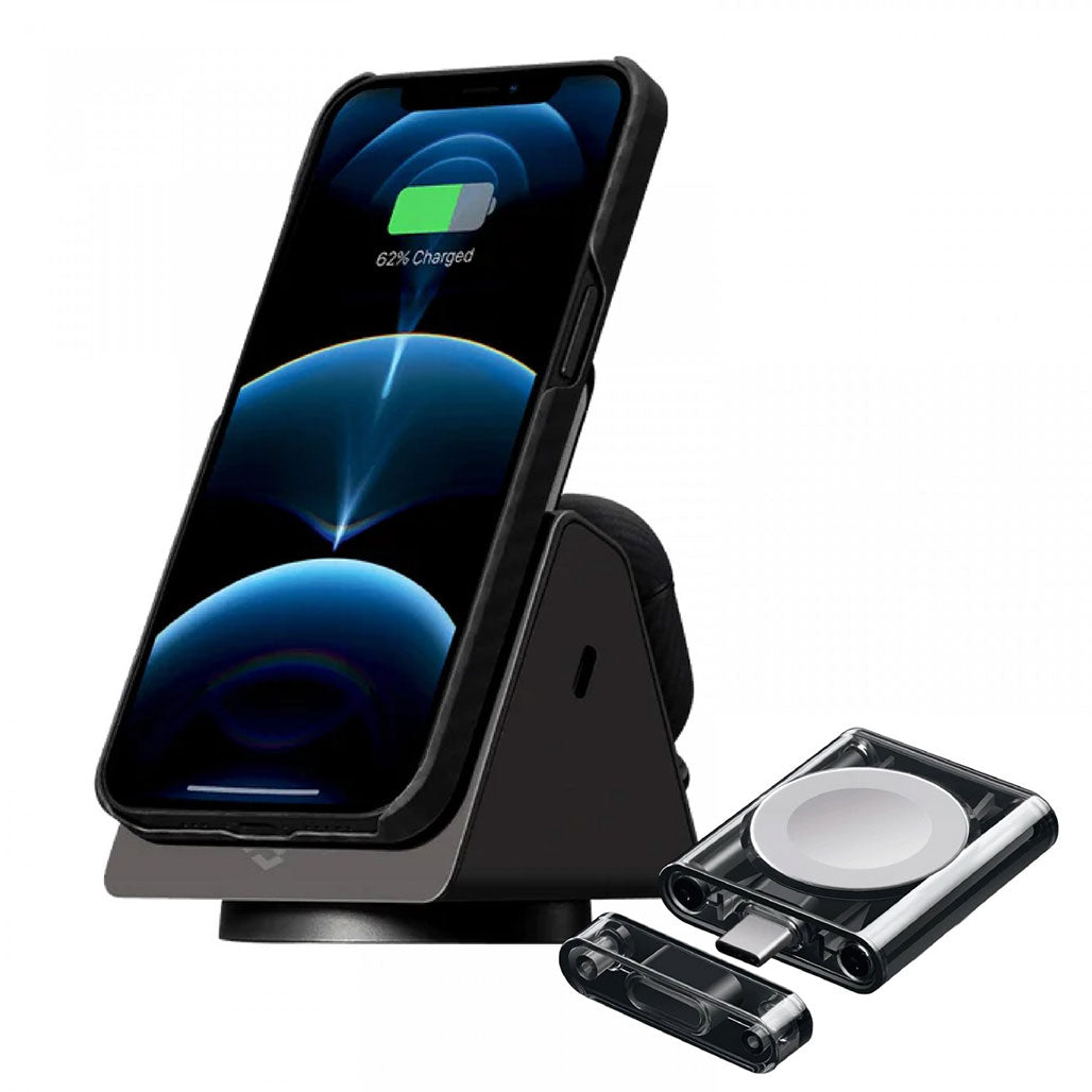 A Photo Of Pitaka MagEZ Slider 4 in 1 Wireless Charger With Apple Watch Charger (Combo Pack)