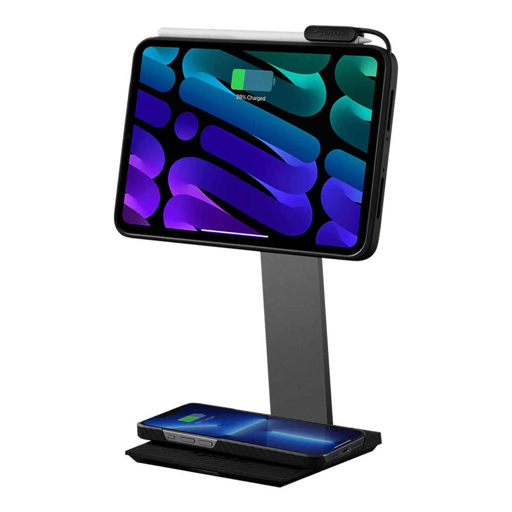 A Photo Of Pitaka MagEZ Charging Stand MES2103 for iPad With Wireless Charging