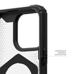 A Photo Of UAG Plasma XTE iPhone 16 Pro Case - Black/Clear | Durable, MagSafe-Compatible Case with Kickstand and 20 ft Drop Protection