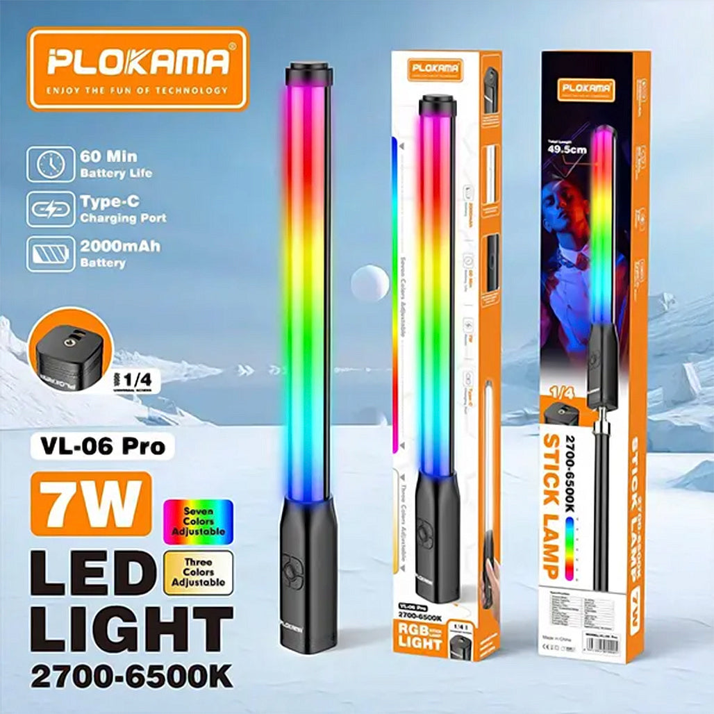A Photo Of Plokama VL-06 Pro RGB Light Stick