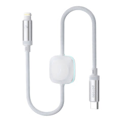 A Photo Of Porodo 2 in 1 C-L 27W Cable with Wireless Watch Charger 1.2M- White | PD-2N1CLWC-WH