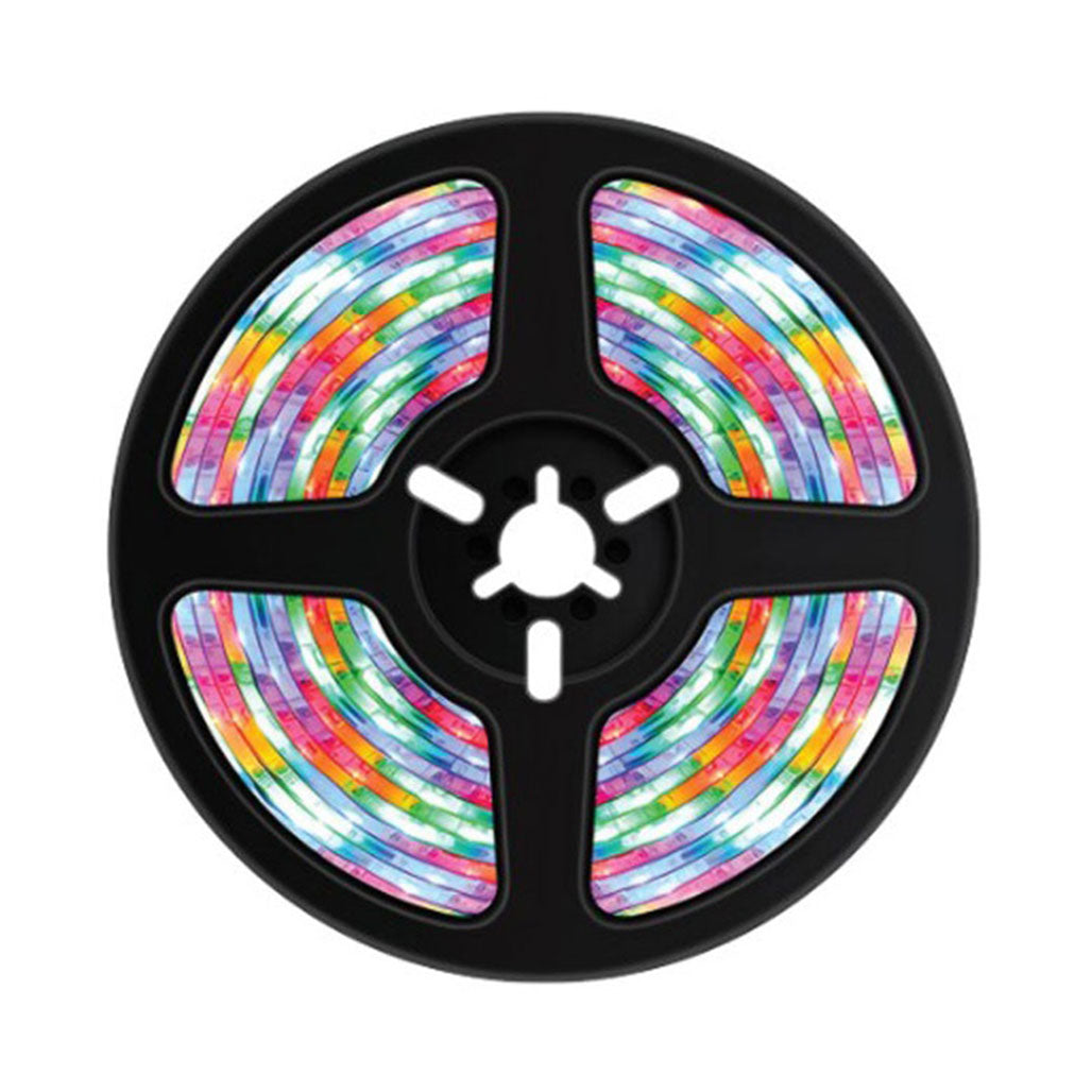 A Photo Of Porodo Blue PB-RGBSL Sound Reactive 5m RGB Strip Light with 44 Key Remote