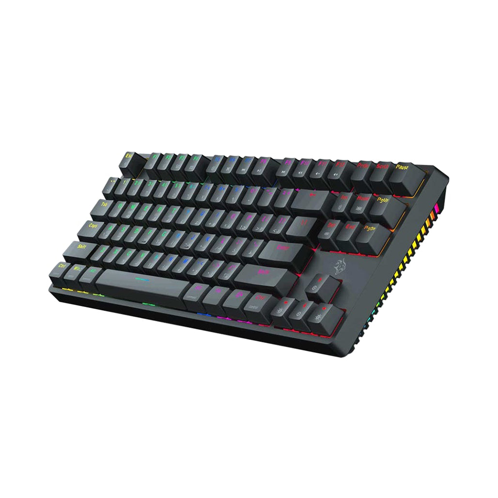 A Photo Of Porodo Gaming 3 in 1 TKL Wireless Mechanical Keyboard Gateron - Red Switch