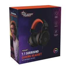 A Photo Of Porodo Gaming PC RGB ENC Gaming Headphones - Black - PDX417-OGBK