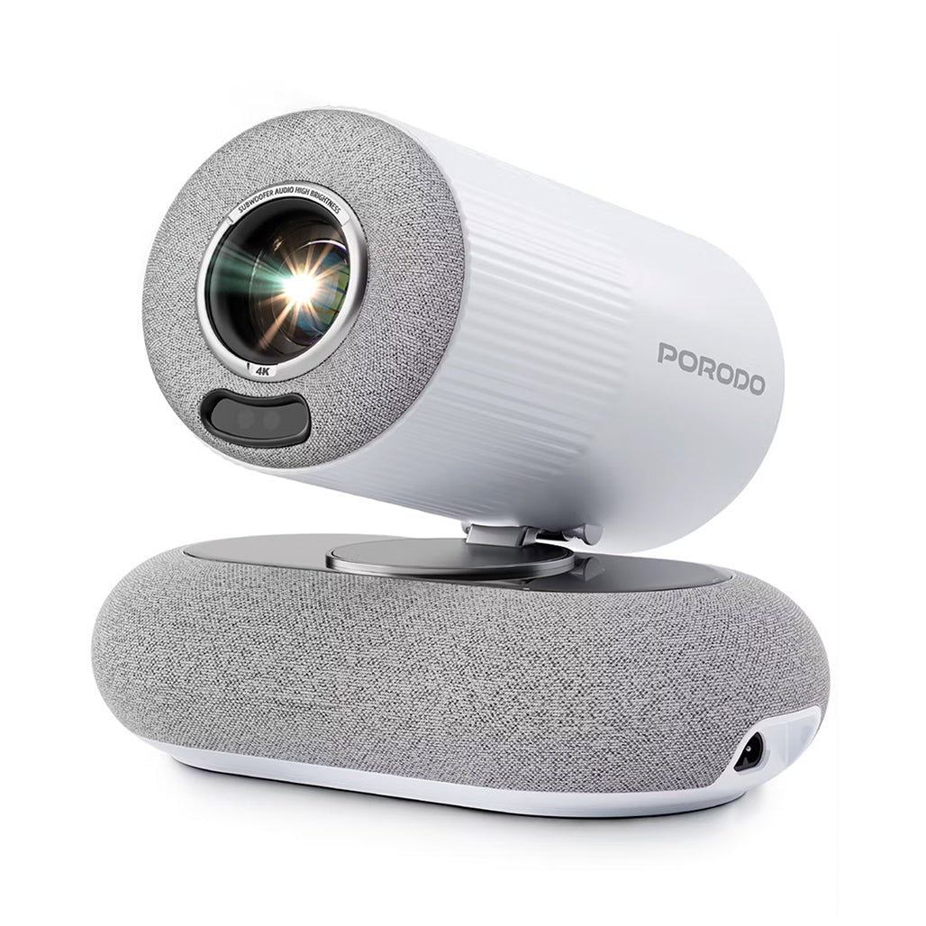 A Photo Of Porodo Lumacast - Smart Full HD Projector Auto Focus & Keystone