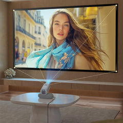 A Photo Of Porodo Lumacast - Smart Full HD Projector Auto Focus & Keystone