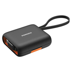 A Photo Of Porodo Multi-Functional Travel Data Cable Set – Orange - PDS0013OG