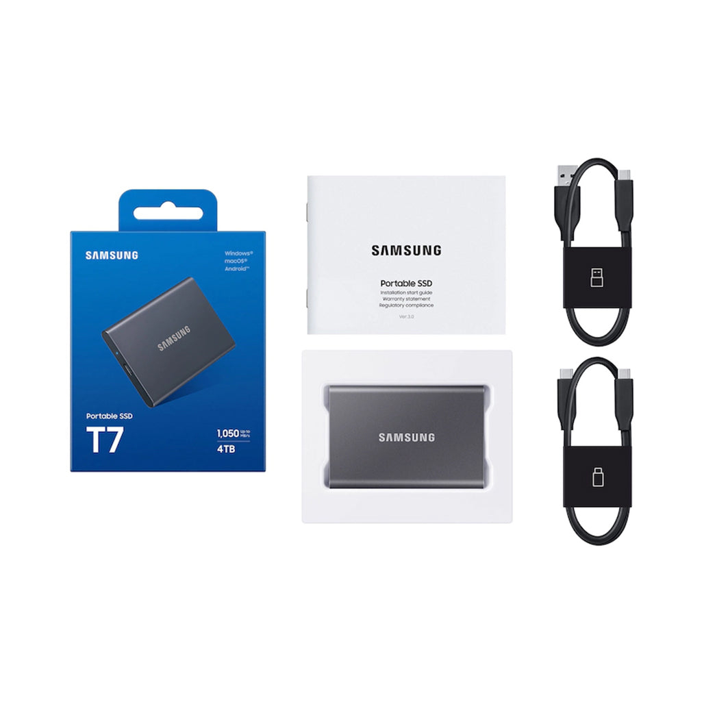 A Photo Of Samsung Portable SSD T7 - USB 3.2 Gen 2 - Gray