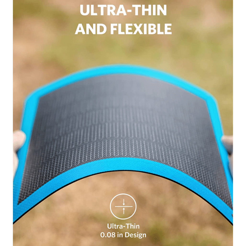 A Photo Of Anker PowerSolar 3-Port 24W Solar Charger – Ultra-Thin, Flexible & Fast USB Charging Panel for Mobile Devices