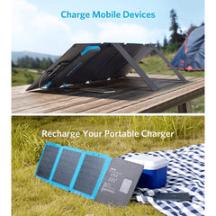 A Photo Of Anker PowerSolar 3-Port 24W Solar Charger – Ultra-Thin, Flexible & Fast USB Charging Panel for Mobile Devices