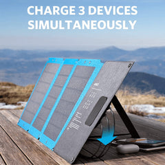 A Photo Of Anker PowerSolar 3-Port 24W Solar Charger – Ultra-Thin, Flexible & Fast USB Charging Panel for Mobile Devices