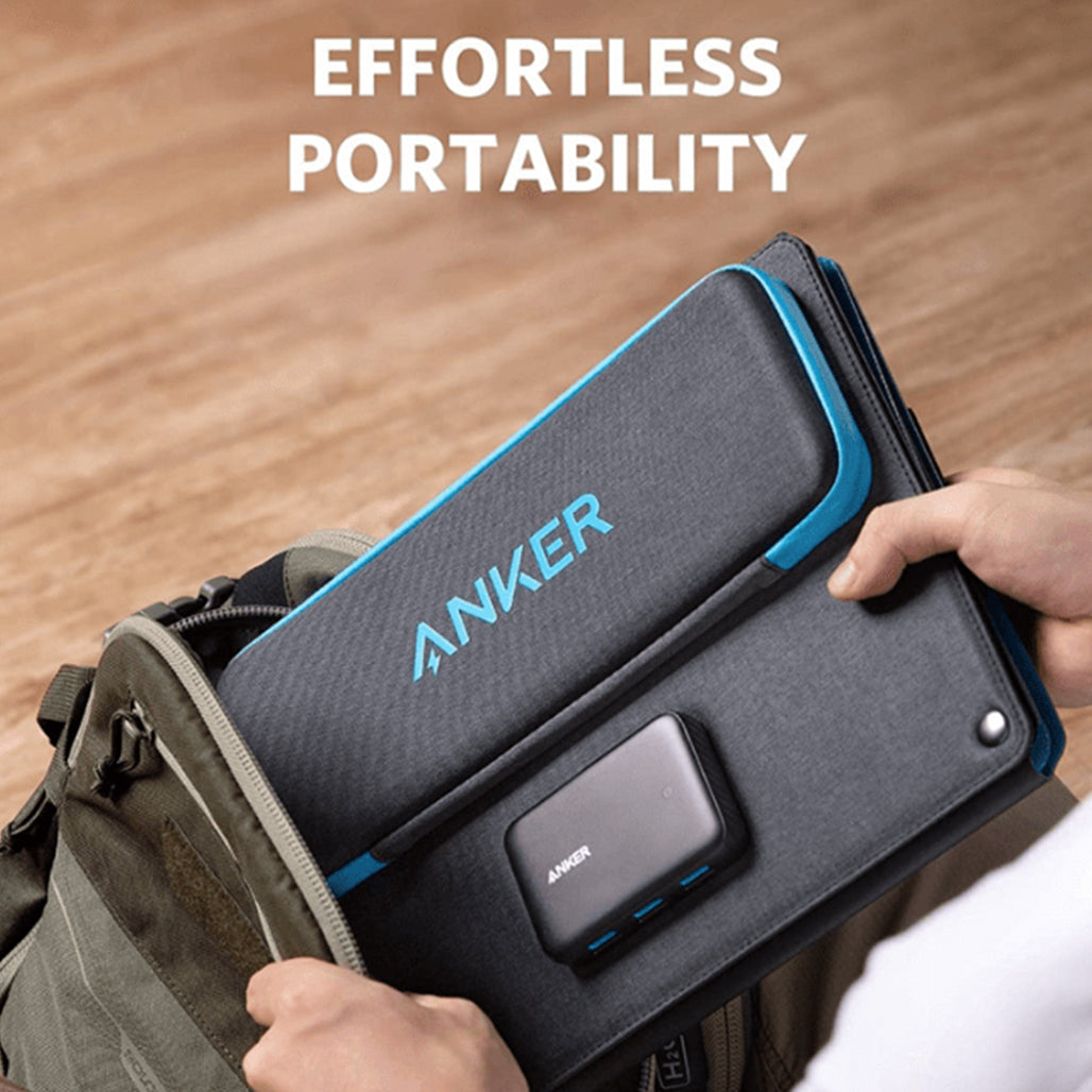 A Photo Of Anker PowerSolar 3-Port 24W Solar Charger – Ultra-Thin, Flexible & Fast USB Charging Panel for Mobile Devices