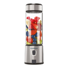 A Photo Of Powerology P6BPJBK 6-Blades Portable Juicer and Blender - Rechargeable with Borosilicate Glass, Ice Crushing Technology