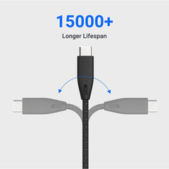 A Photo Of Powerology Braided USB-C to USB-C Cable - 2m / 6.6ft