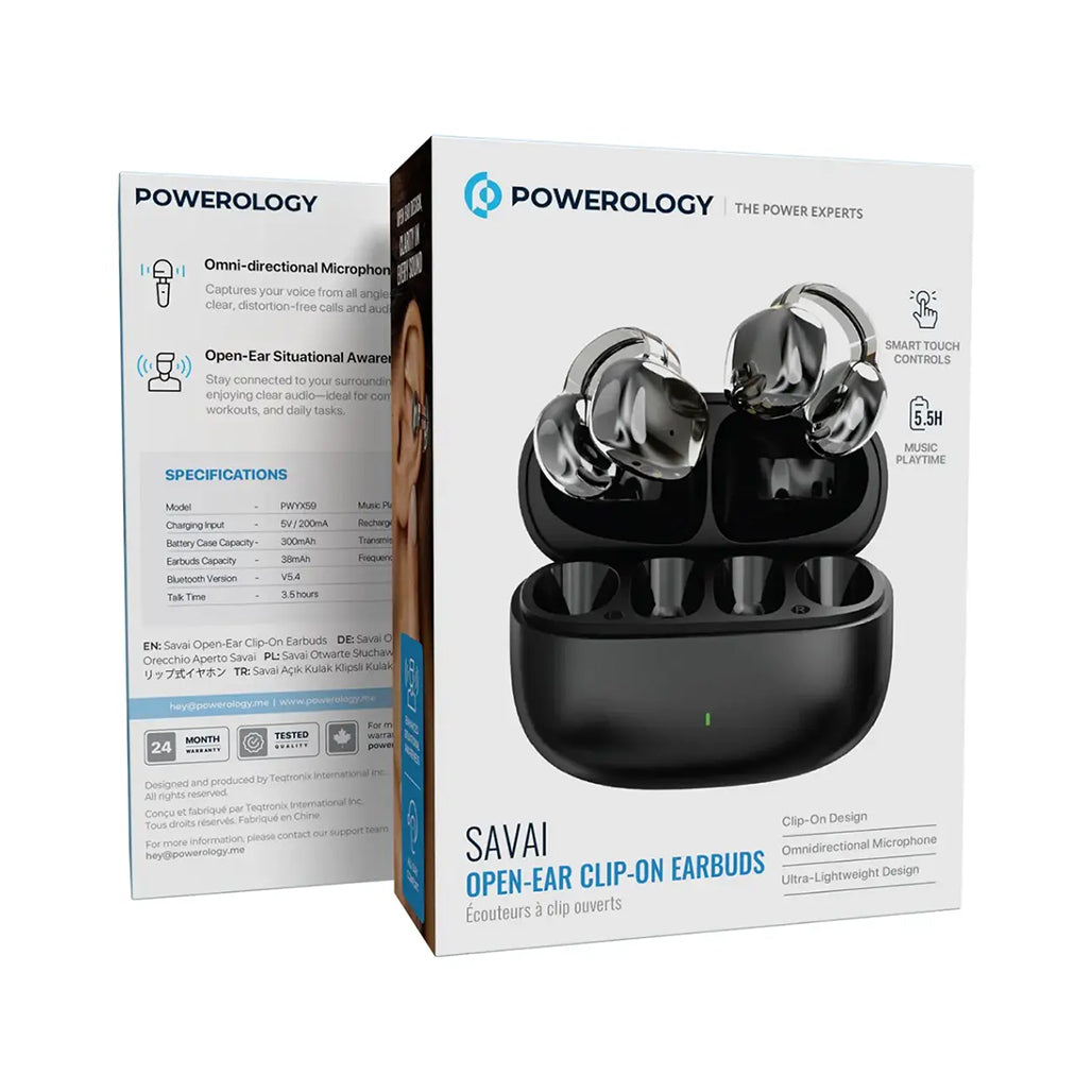 A Photo Of Powerology Savai Open-Ear Clip-On Earbuds