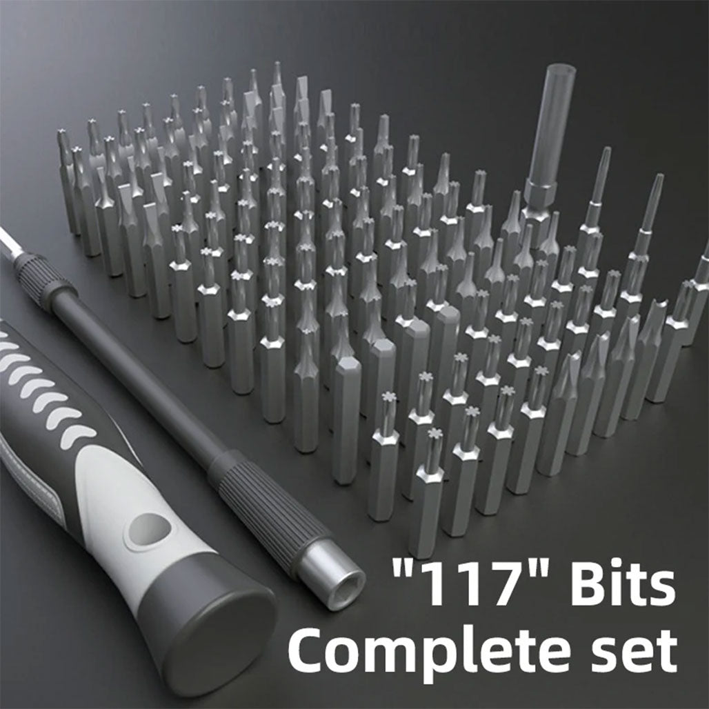 A Photo Of Precision Screwdriver Set 150 Pieces - CRV-117 | 130-in-1 CR-V Screwdriver Kit with 117 Magnetic Bits for Laptop and Electronic Repair