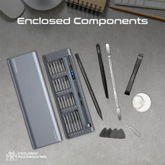 A Photo Of Promate ProTools-62A - 62-Piece Cordless Electric Screwdriver Kit with LED Light and High-Quality S2 Steel Bits