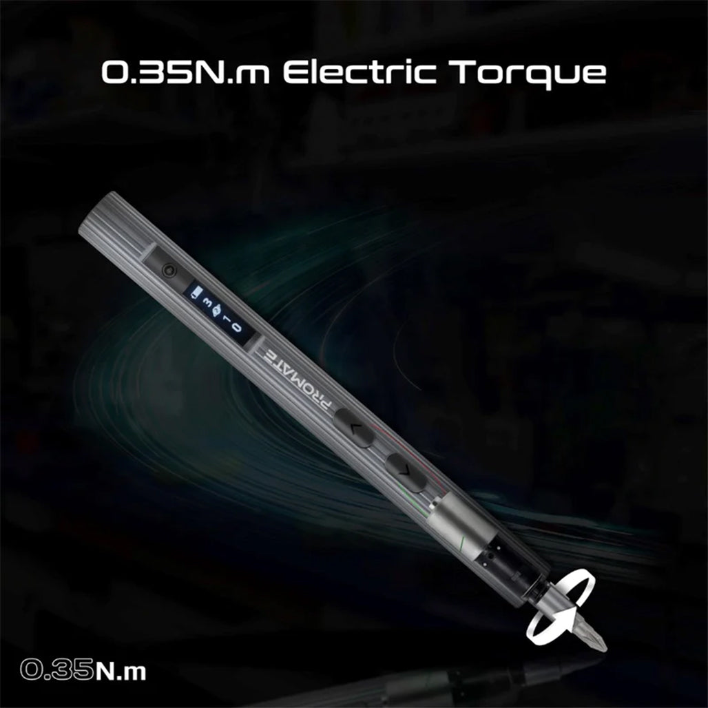 A Photo Of Promate ProTools-62A - 62-Piece Cordless Electric Screwdriver Kit with LED Light and High-Quality S2 Steel Bits