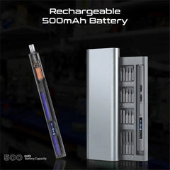 A Photo Of Promate ProTools-62A - 62-Piece Cordless Electric Screwdriver Kit with LED Light and High-Quality S2 Steel Bits