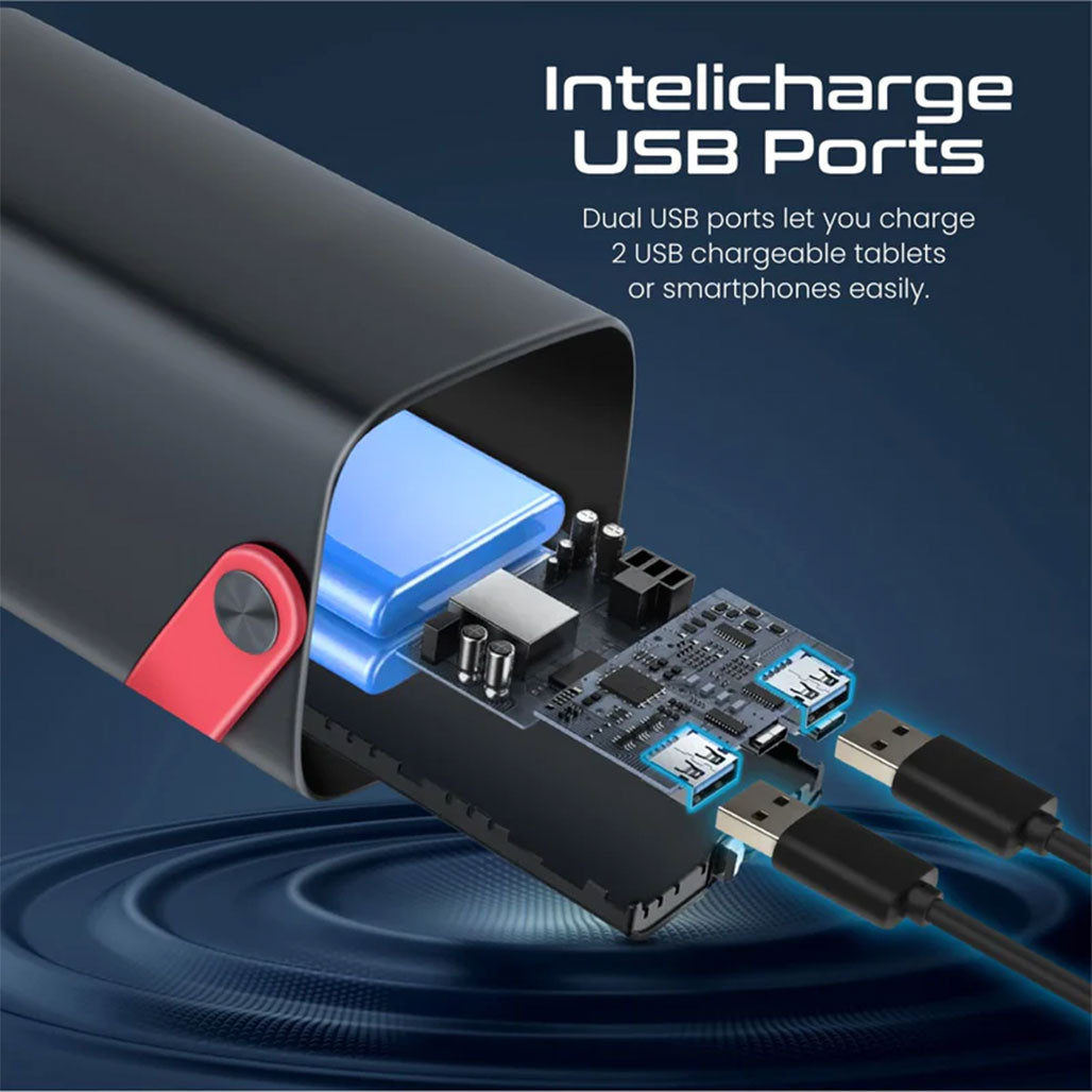 A Photo Of Promate PowerMine-80 - 80000mAh High-Capacity 65W Fast-Charging Power Pack with LED Light