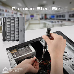 A Photo Of Promate ProTools-126M - 126-Piece Cylindrical Magnetic Screwdriver Kit with Foldable Storage