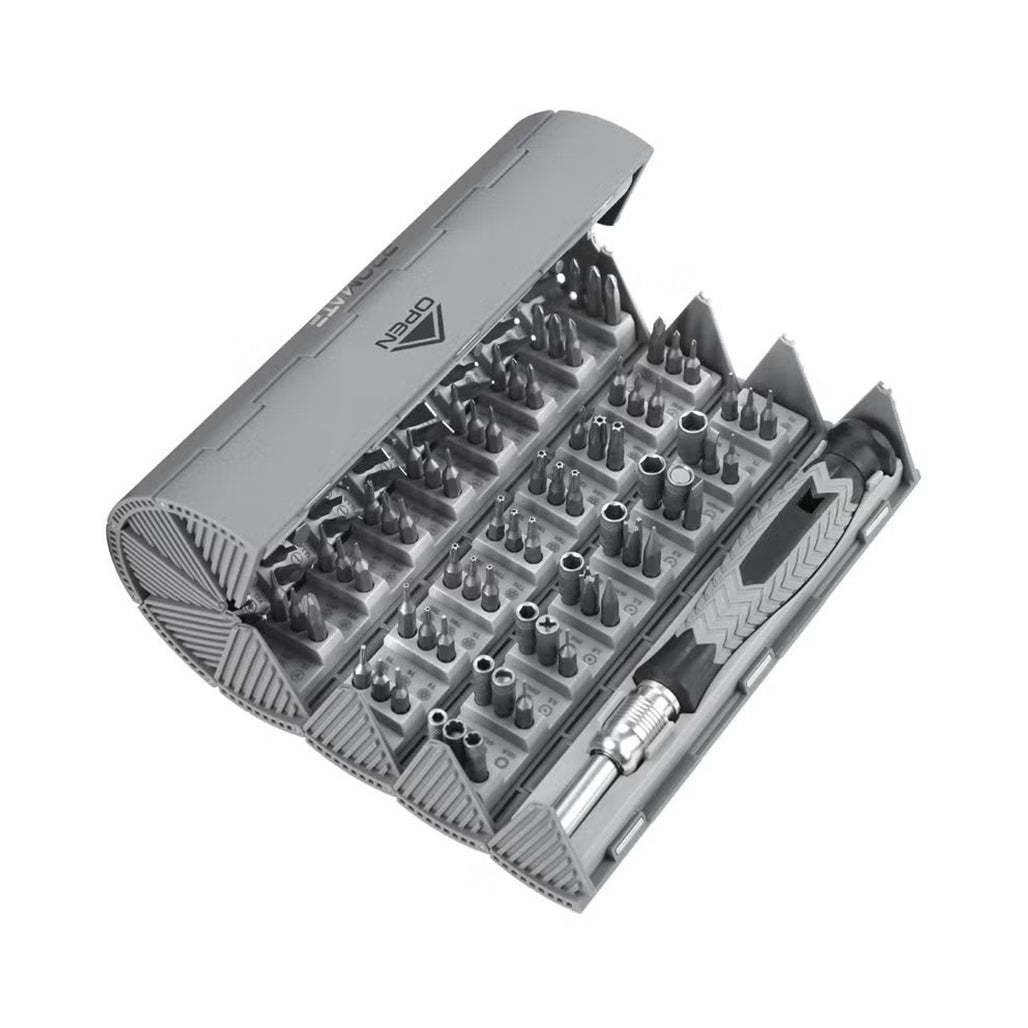 A Photo Of Promate ProTools-126M - 126-Piece Cylindrical Magnetic Screwdriver Kit with Foldable Storage
