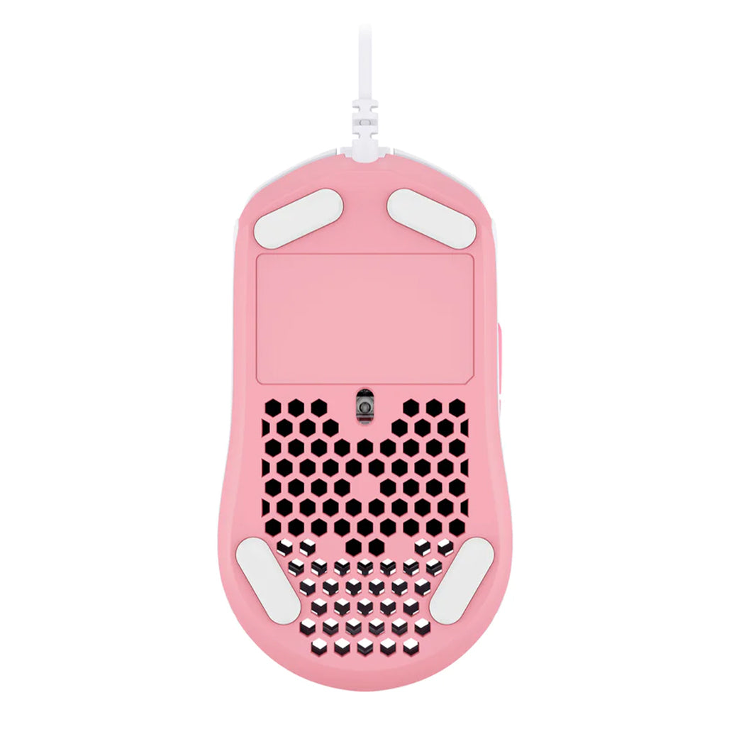 A Photo Of HyperX Pulsefire Haste Wired Lightweight Gaming Mouse - White/Pink